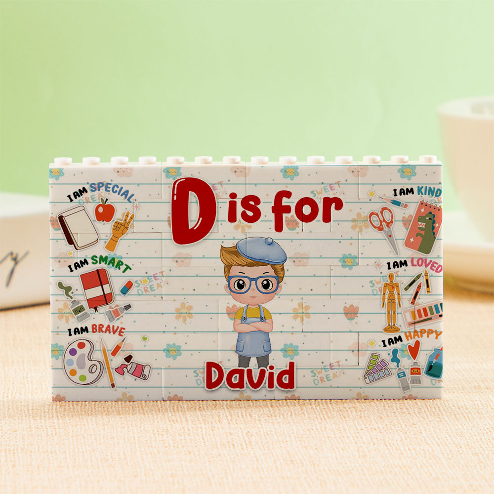 Personalized Horizontal Building Brick My Dream Job Block Birthday Gift For Kids