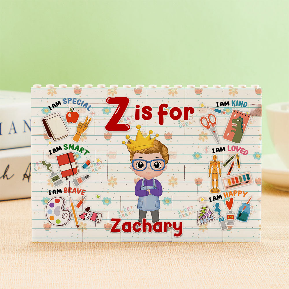 Personalized Horizontal Building Brick My Dream Job Block Birthday Gift For Kids