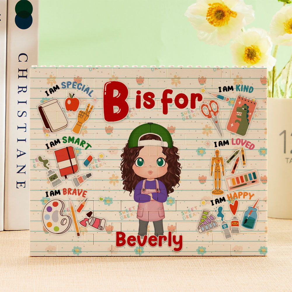 Personalized Horizontal Building Brick My Dream Job Block Birthday Gift For Kids