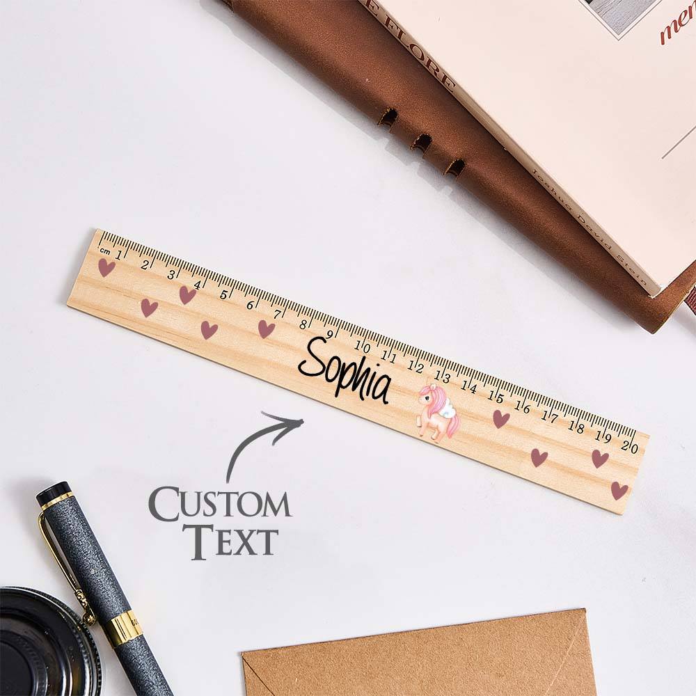 Personalized Name Ruler Custom Wooden Ruler School Enrollment Gifts Back to School Gifts for Children