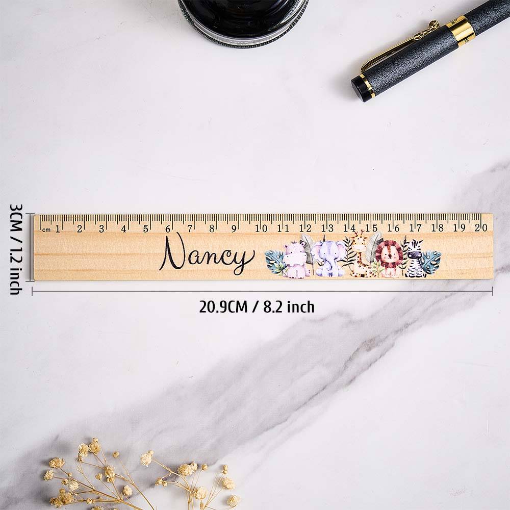 Personalized Name Ruler Custom Wooden Ruler School Enrollment Gifts Back to School Gifts for Children