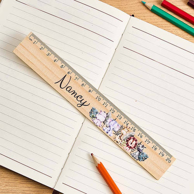 Personalized Name Ruler Custom Wooden Ruler School Enrollment Gifts Back to School Gifts for Children - mysiliconefoodbag