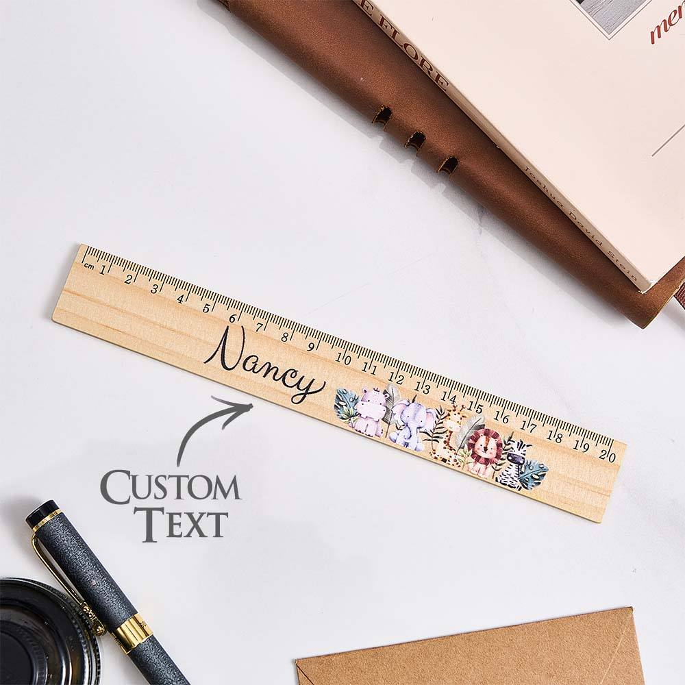 Personalized Name Ruler Custom Wooden Ruler School Enrollment Gifts Back to School Gifts for Children