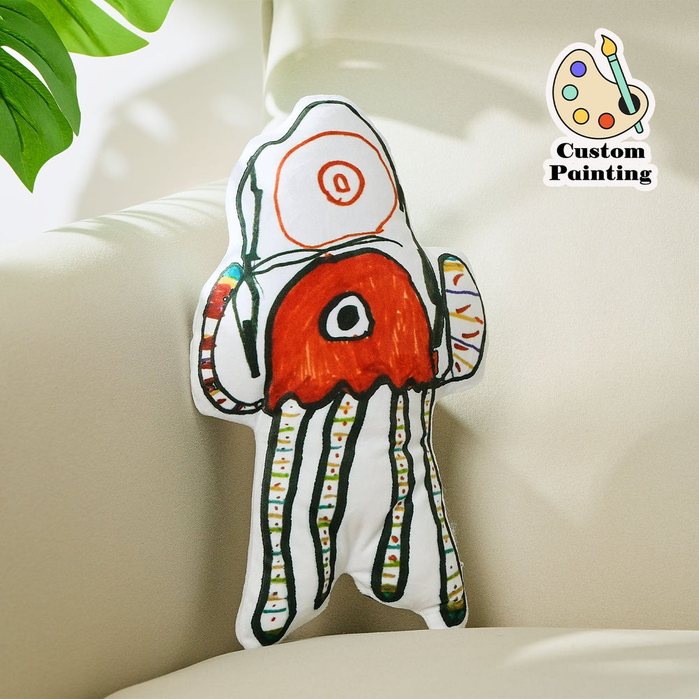 Custom Kids Hand Drawing Artwork Picture Pillow Gifts for Kids