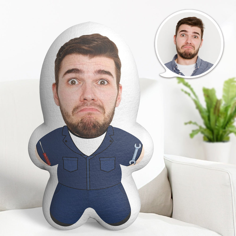 Custom Face Pillow Mechanic Minime Personalized Photo Minime Pillow