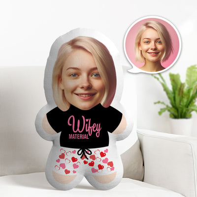 Custom Face Body Pillow Wifey Material Face Pillow Personalized Minime Pillow