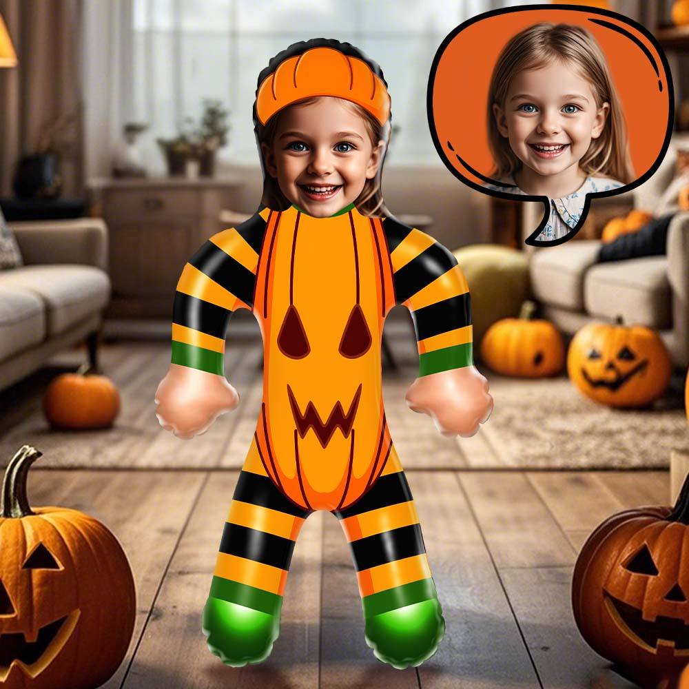 Halloween Cute Pumpkin Air MiniMe Dolls, Personalized Blow Up dolls, Halloween Gifts for Kids