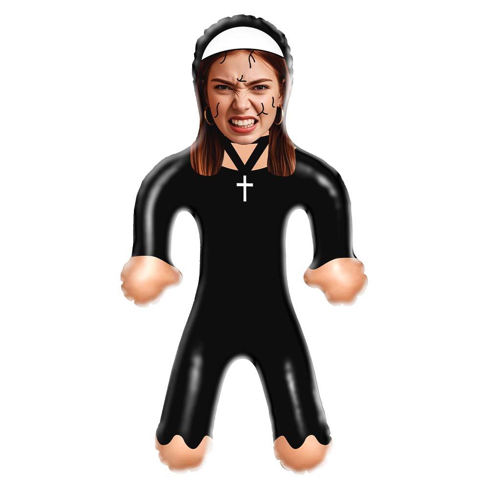 The Nun Halloween Horror Inflatable Doll, Customized Face, Personalized Halloween Horror Gift