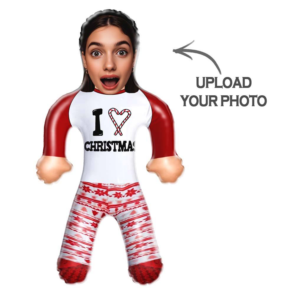 Personlized Blow Up Doll Custom Face Christmas Air Minime Doll Funny Inflatable Gifts - I Love Christmas