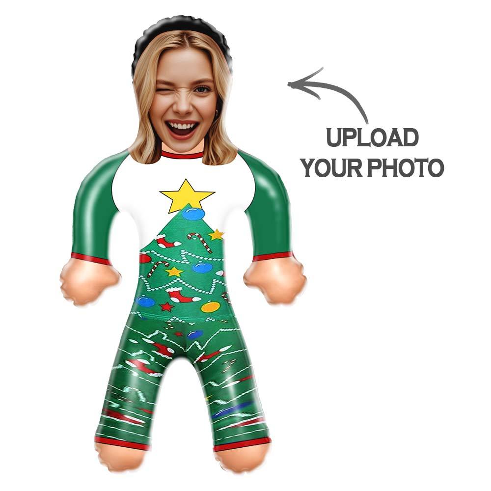 Custom Blow Up Doll Green Christmas Pyjama Set Air Minime Doll Funny Inflatable Christmas Gift