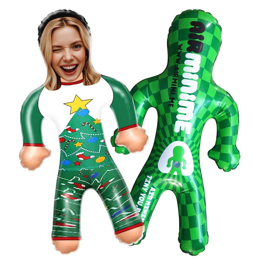 Custom Blow Up Doll Green Christmas Pyjama Set Air Minime Doll Funny Inflatable Christmas Gift