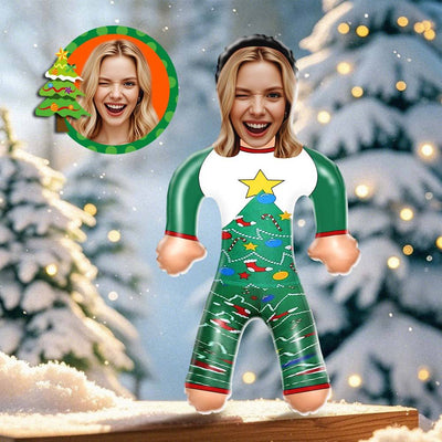 Custom Blow Up Doll Green Christmas Pyjama Set Air Minime Doll Funny Inflatable Christmas Gift - mysiliconefoodbag