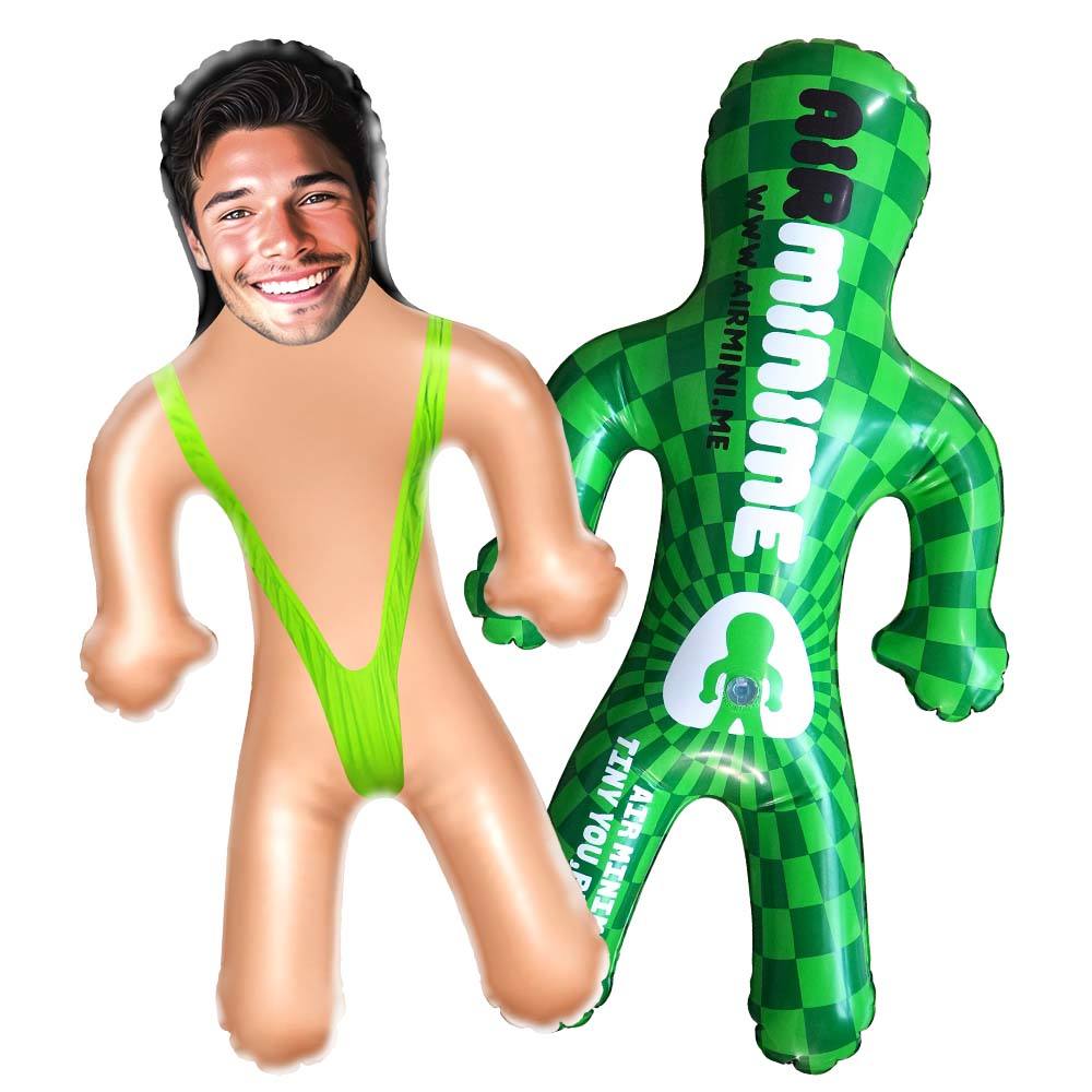 Personalized Mankini Blow Up Dolls Funny Inflatable Doll for Bachelorette Pool Party Gift