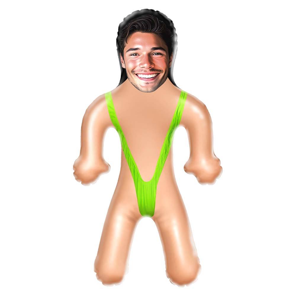 Personalized Mankini Blow Up Dolls Funny Inflatable Doll for Bachelorette Pool Party Gift