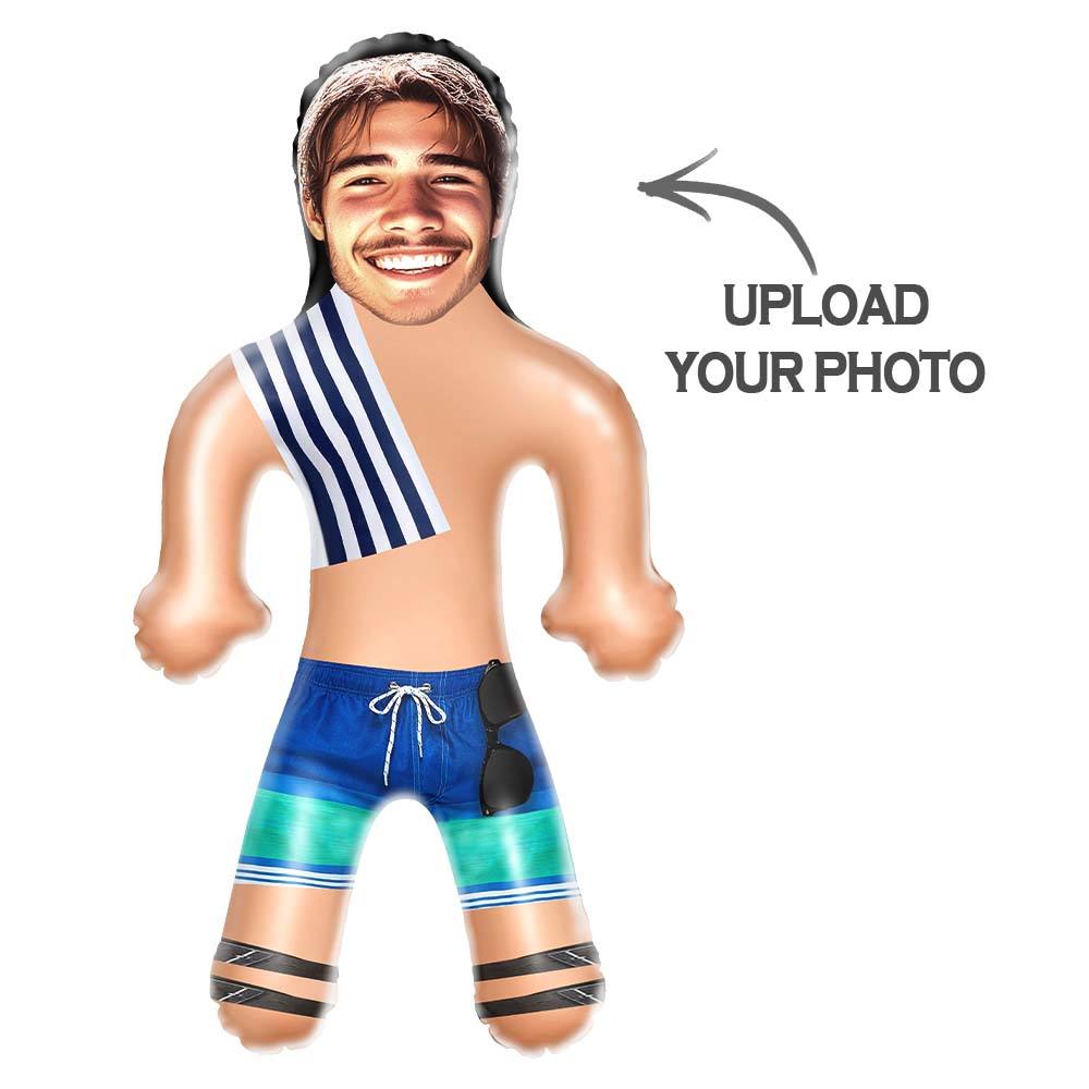 Personalized Beach Guy Blow Up Dolls Funny Inflatable Man Printed Face for Party Favors