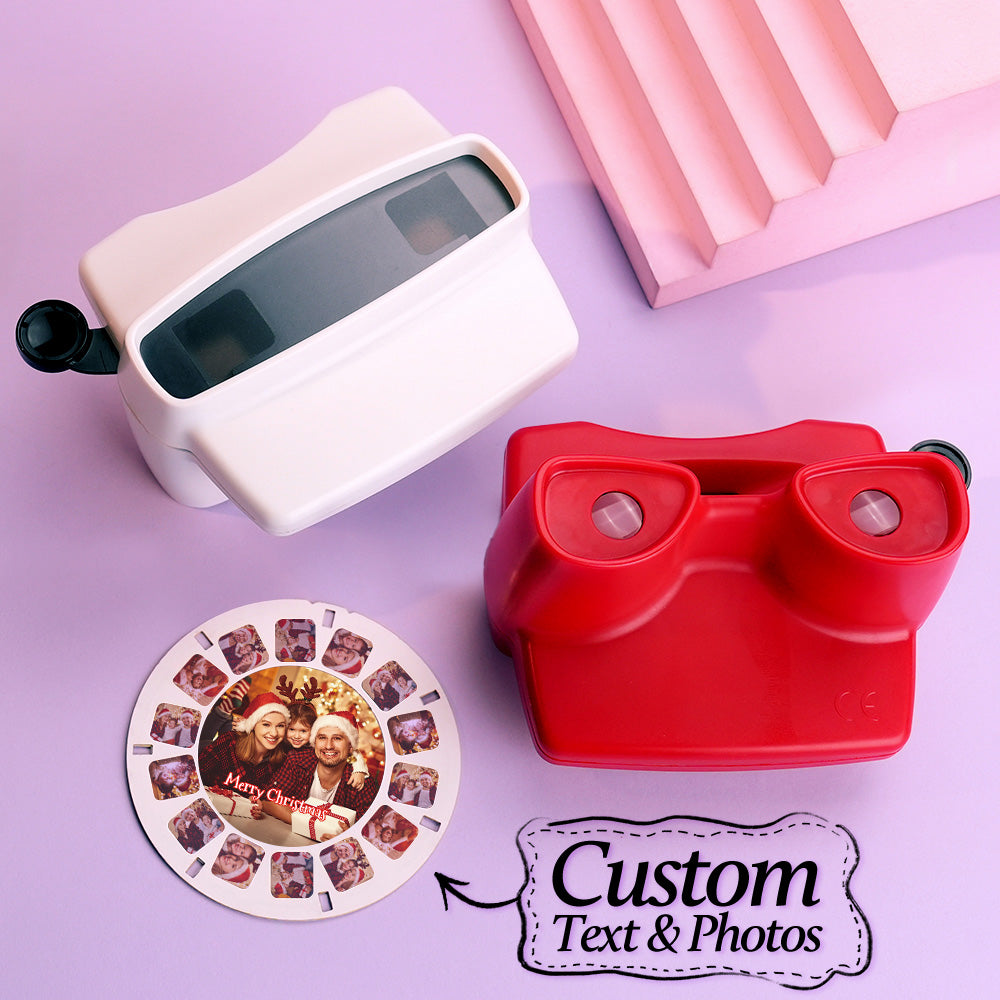 Custom 3D Viewfinder and Reel-Personalized Christmas Gifts Text and Photo Viewer with Your Own Photos