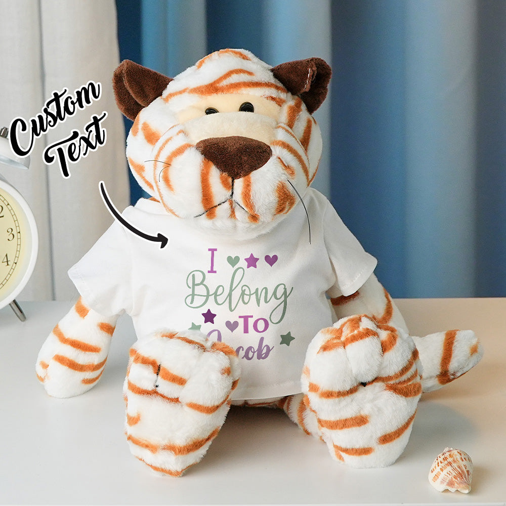 Personalized Animal Plush Stuffed Toy Birth Announcement Gift for Baby Shower