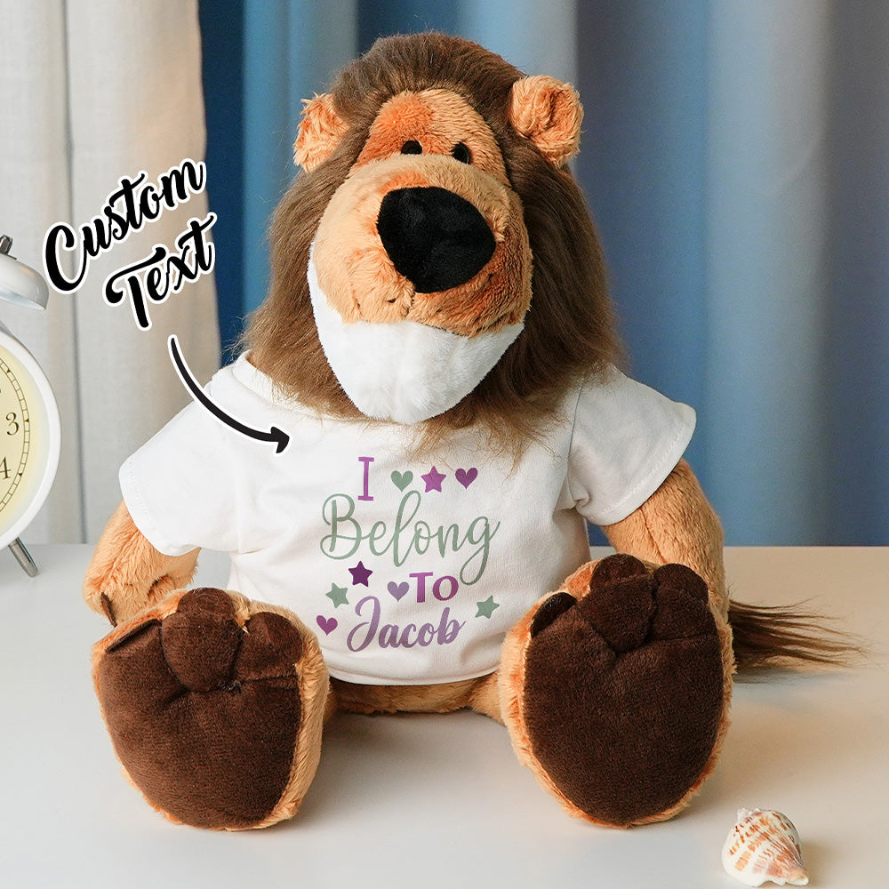 Personalized Animal Plush Stuffed Toy Birth Announcement Gift for Baby Shower