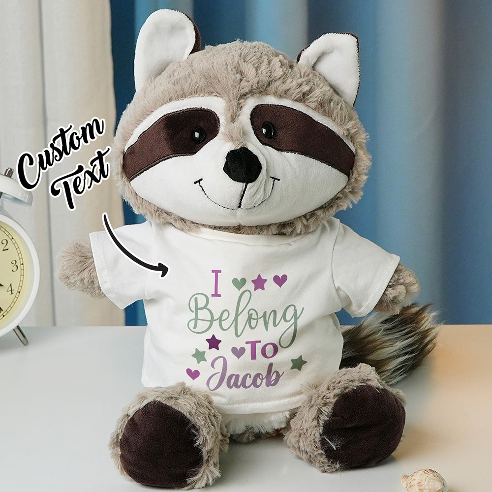 Personalized Animal Plush Stuffed Toy Birth Announcement Gift for Baby Shower