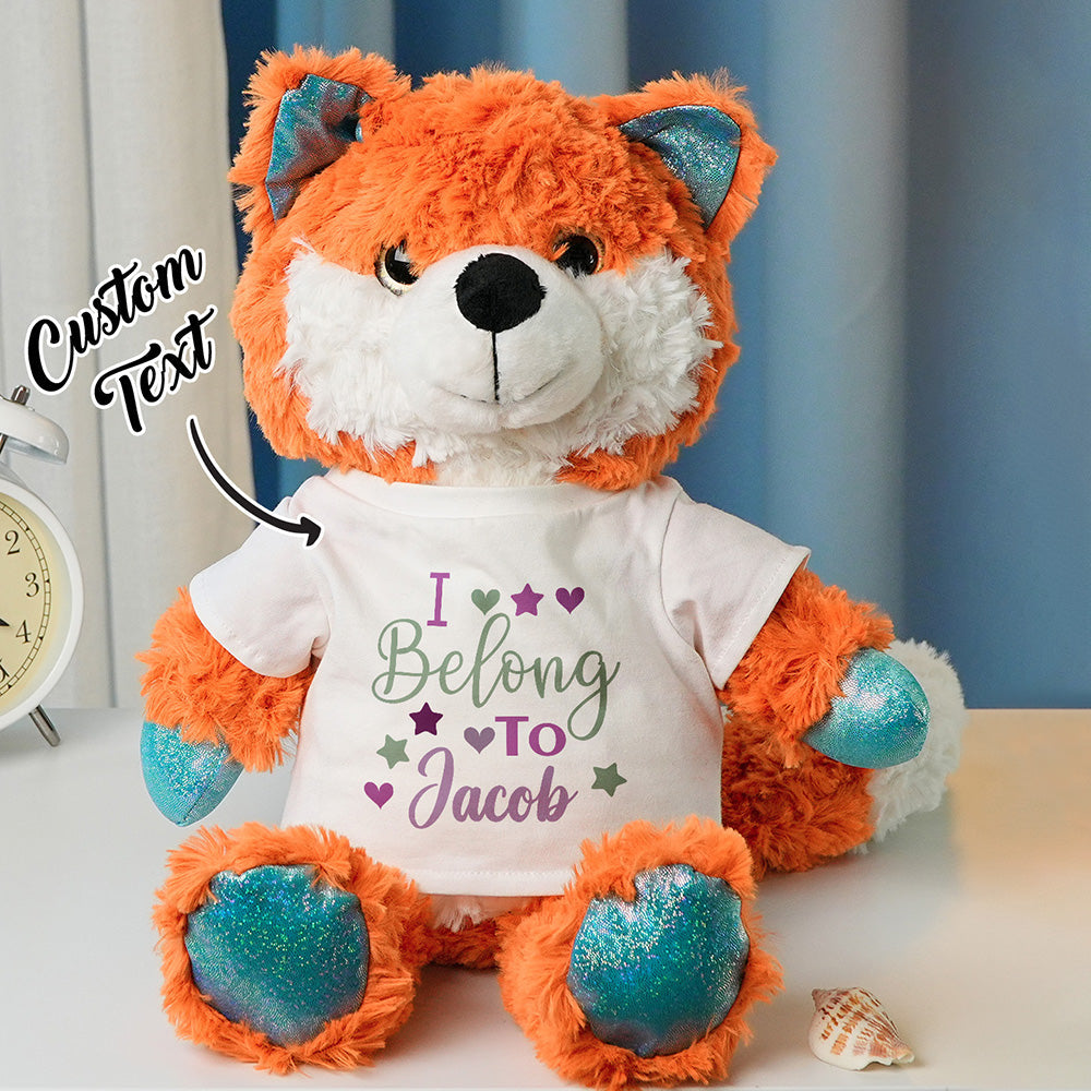 Personalized Animal Plush Stuffed Toy Birth Announcement Gift for Baby Shower