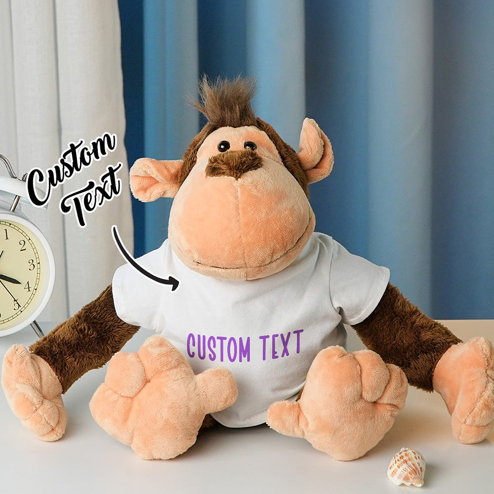 Personalized Animal Plush Stuffed Toy Birth Announcement Gift for Baby Shower