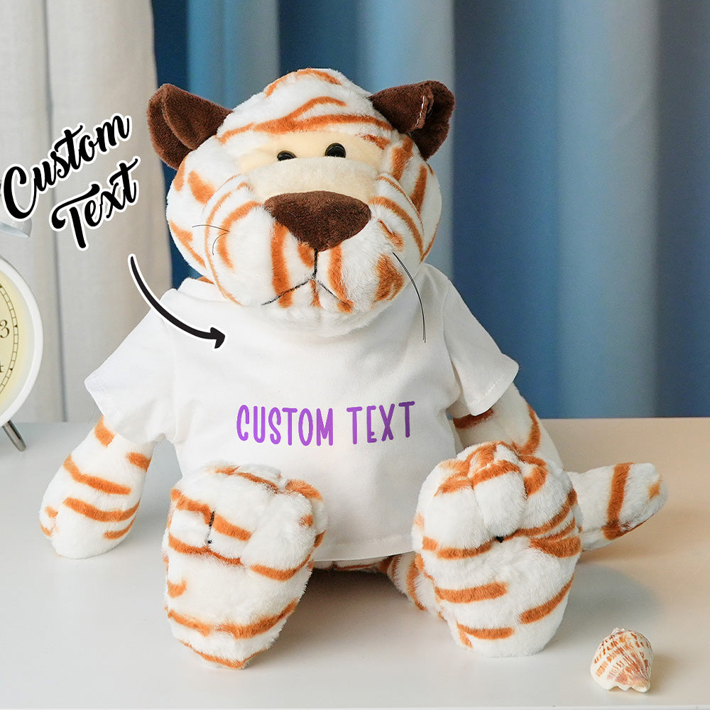 Personalized Animal Plush Stuffed Toy Birth Announcement Gift for Baby Shower