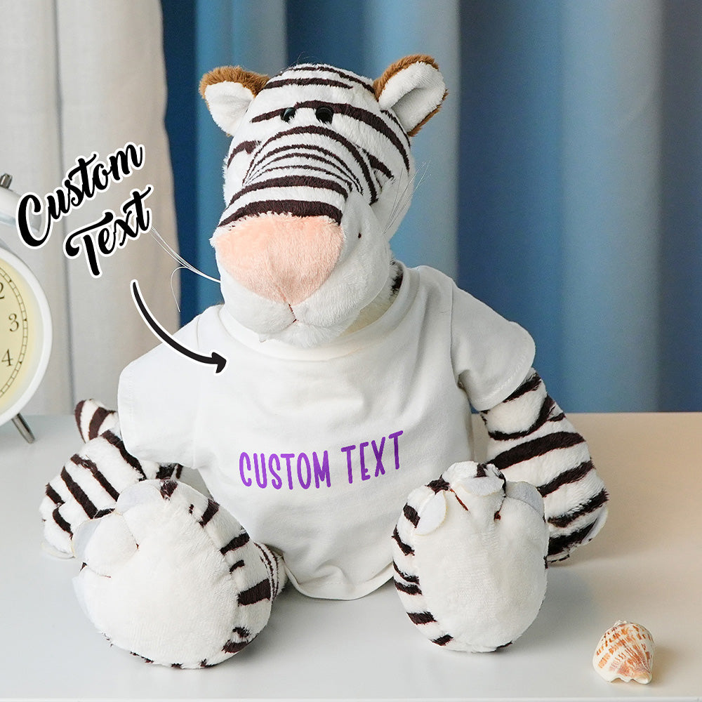 Personalized Animal Plush Stuffed Toy Birth Announcement Gift for Baby Shower