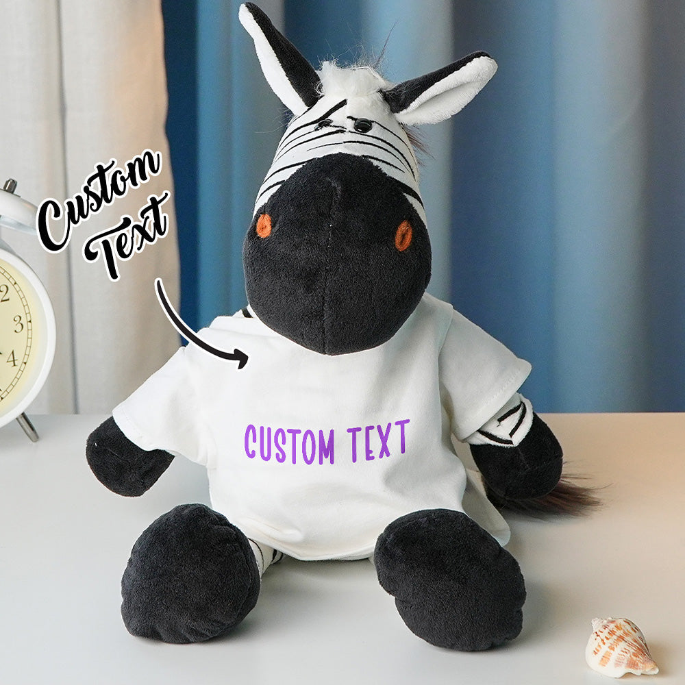 Personalized Animal Plush Stuffed Toy Birth Announcement Gift for Baby Shower