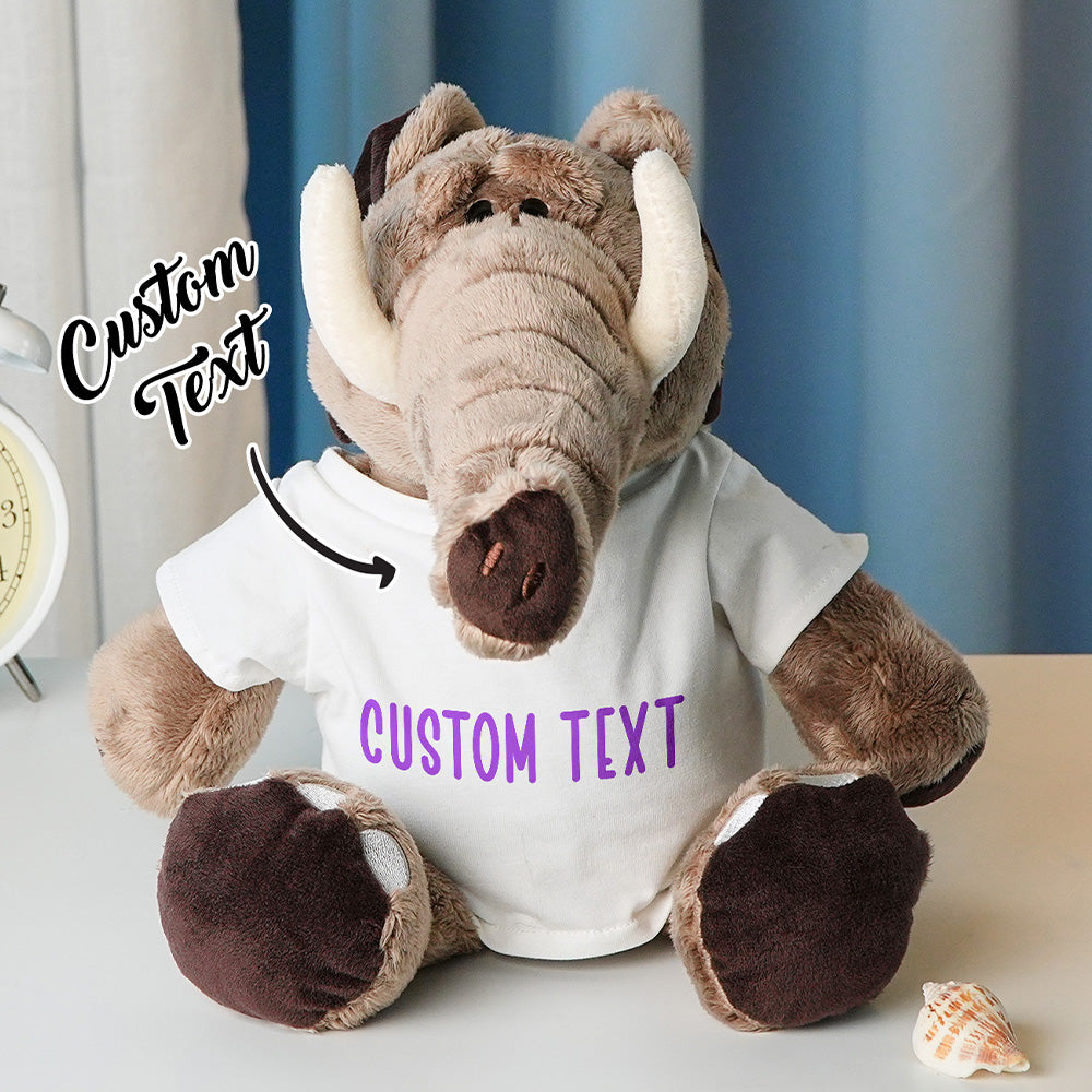 Personalized Animal Plush Stuffed Toy Birth Announcement Gift for Baby Shower