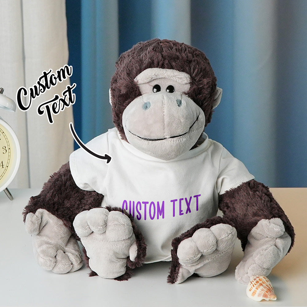 Personalized Animal Plush Stuffed Toy Birth Announcement Gift for Baby Shower