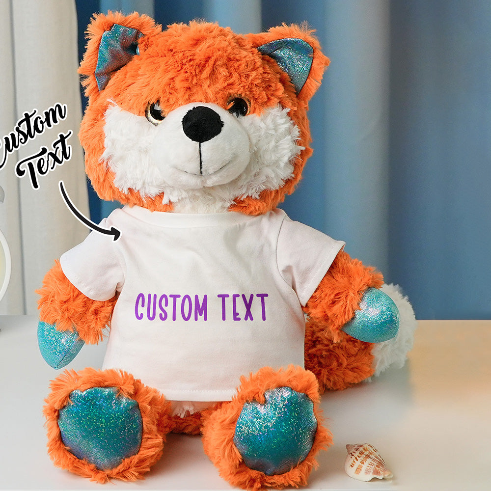 Personalized Animal Plush Stuffed Toy Birth Announcement Gift for Baby Shower