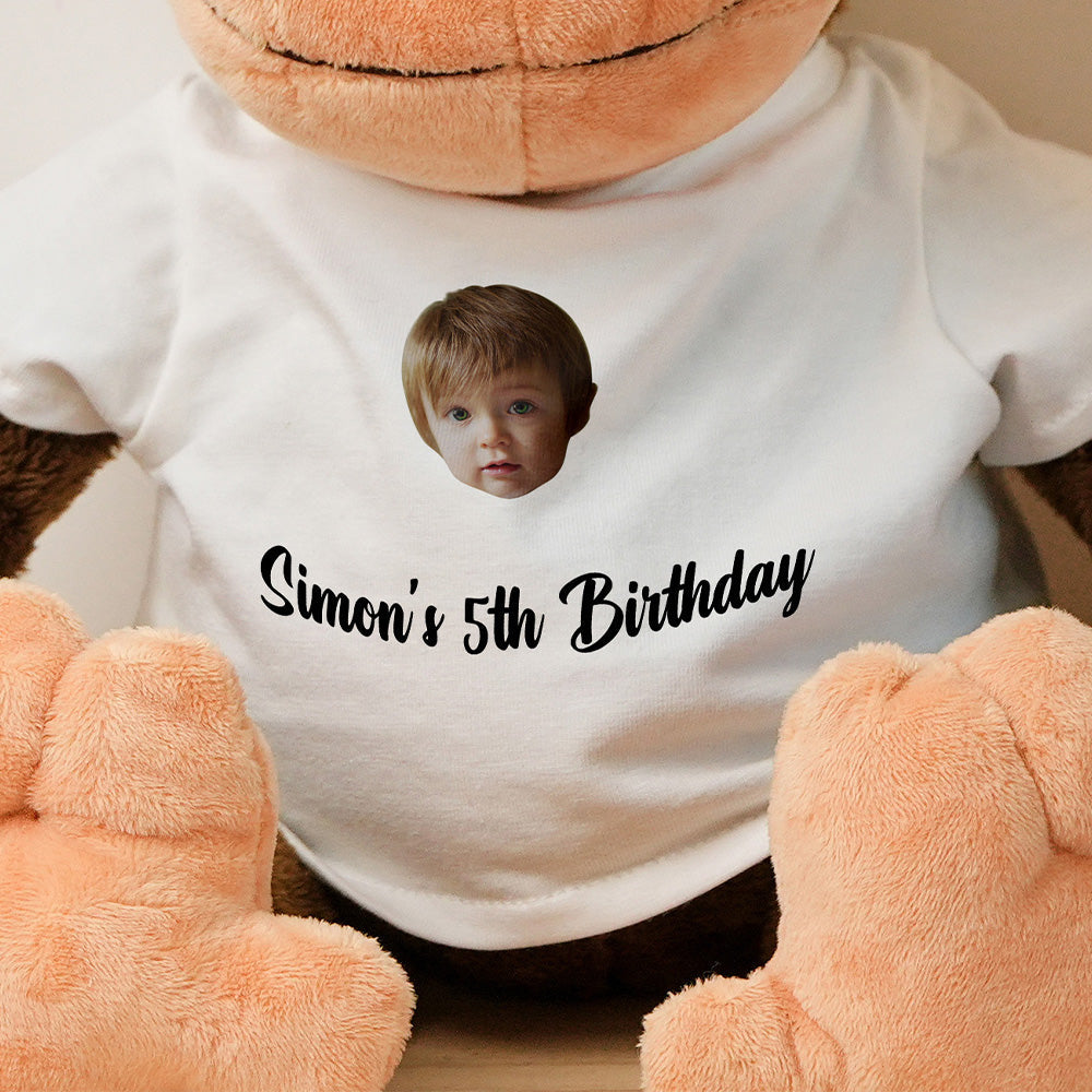 Personalized Animal Plush Stuffed Toy Birth Announcement Gift for Baby Shower