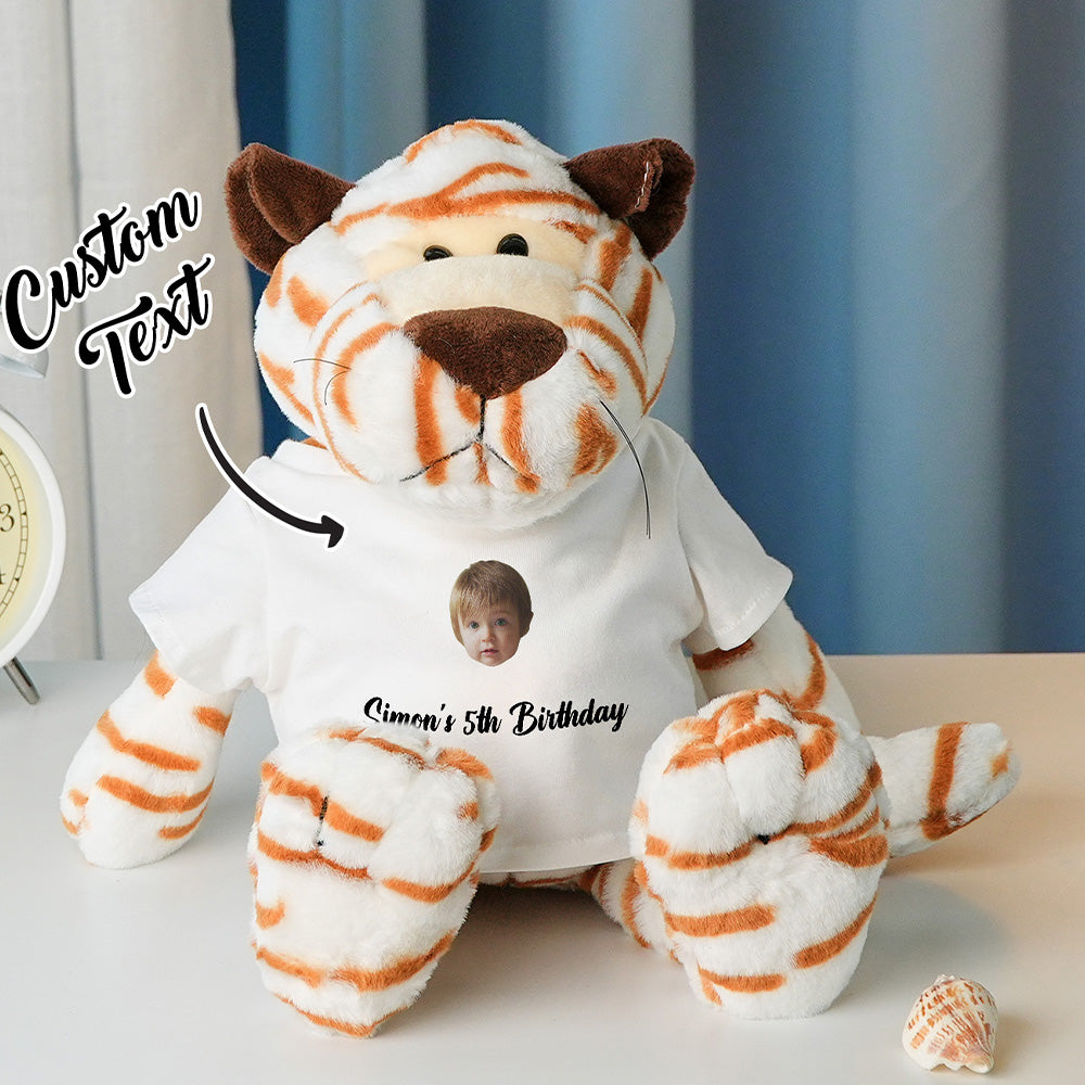 Personalized Animal Plush Stuffed Toy Birth Announcement Gift for Baby Shower