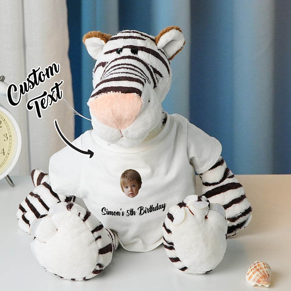 Personalized Animal Plush Stuffed Toy Birth Announcement Gift for Baby Shower