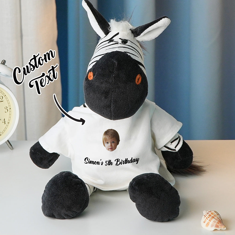 Personalized Animal Plush Stuffed Toy Birth Announcement Gift for Baby Shower