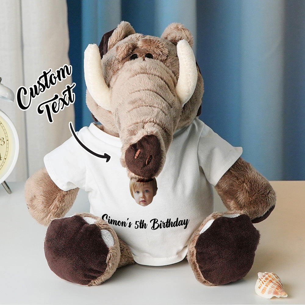 Personalized Animal Plush Stuffed Toy Birth Announcement Gift for Baby Shower