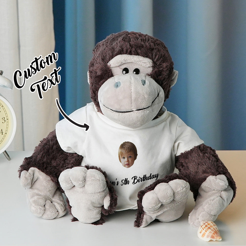 Personalized Animal Plush Stuffed Toy Birth Announcement Gift for Baby Shower