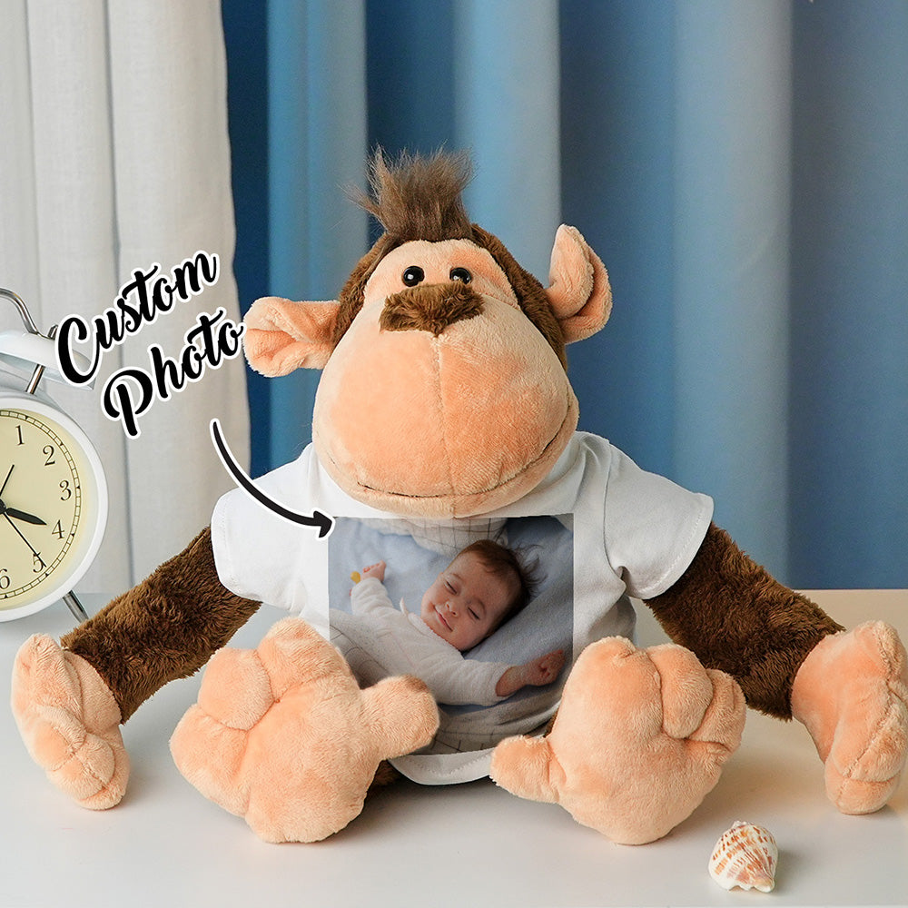 Personalized Animal Plush Stuffed Toy Birth Announcement Gift for Baby Shower