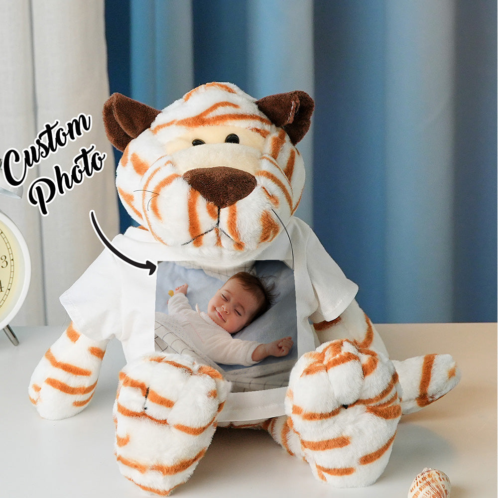 Personalized Animal Plush Stuffed Toy Birth Announcement Gift for Baby Shower