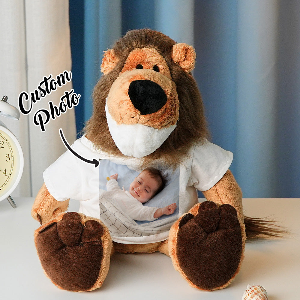 Personalized Animal Plush Stuffed Toy Birth Announcement Gift for Baby Shower