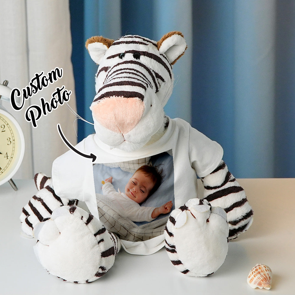 Personalized Animal Plush Stuffed Toy Birth Announcement Gift for Baby Shower