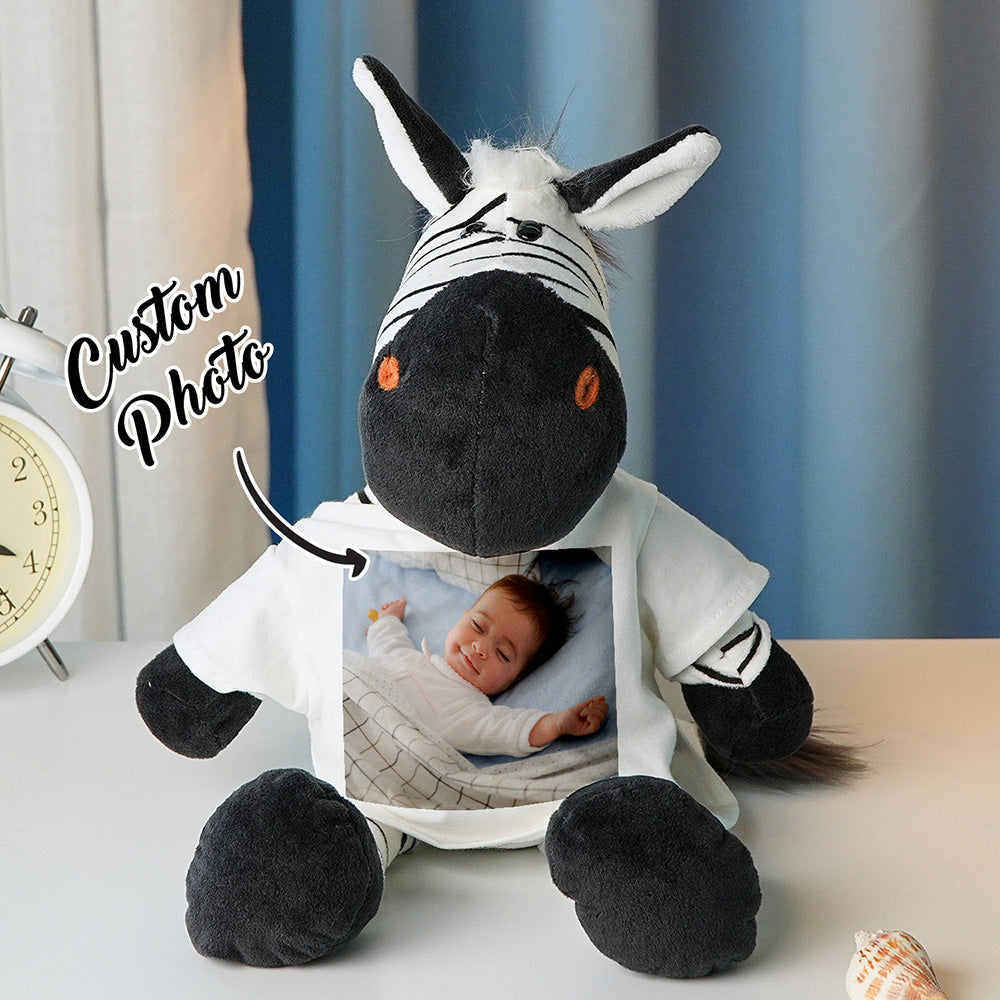 Personalized Animal Plush Stuffed Toy Birth Announcement Gift for Baby Shower