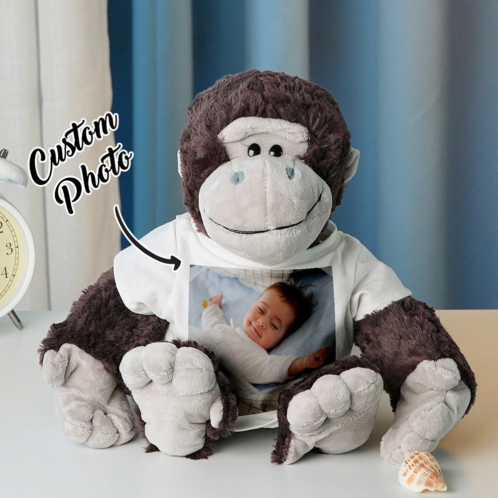 Personalized Animal Plush Stuffed Toy Birth Announcement Gift for Baby Shower