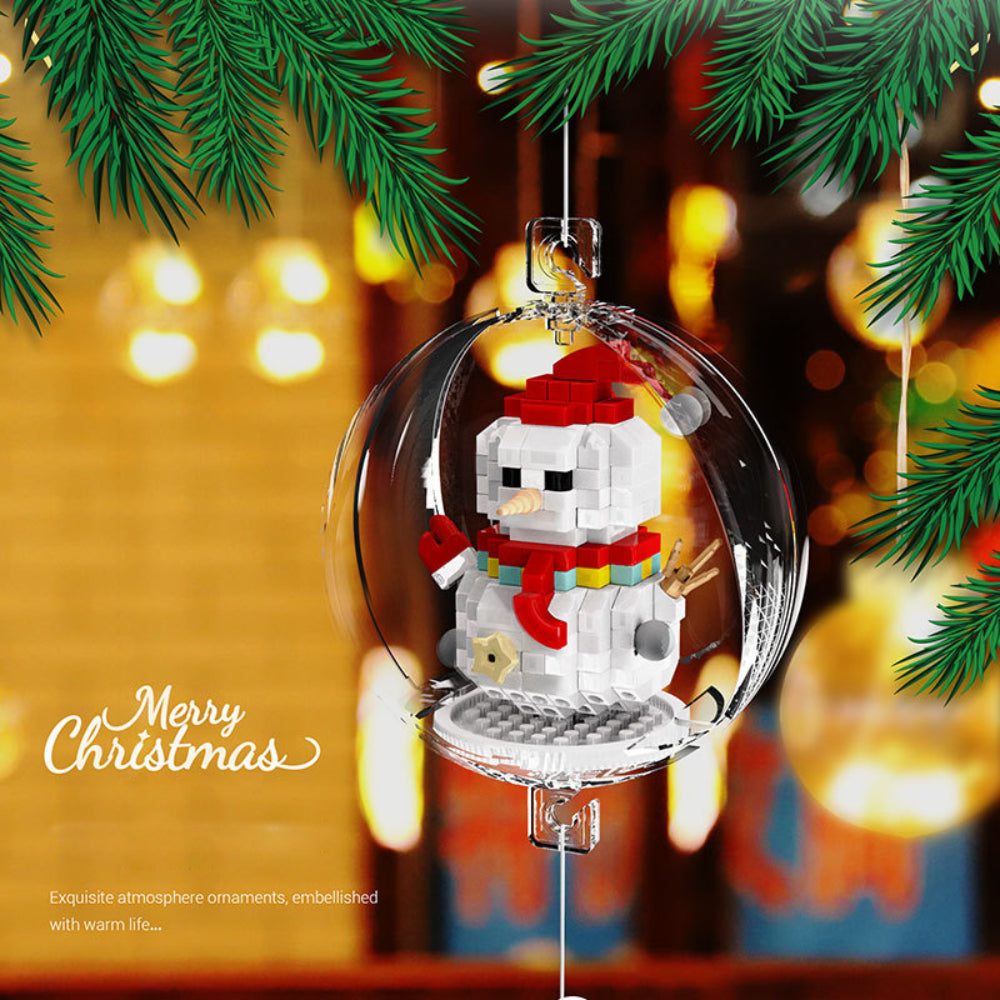 Christmas Building Block Ornament Christmas Block Balls Gift for Kids