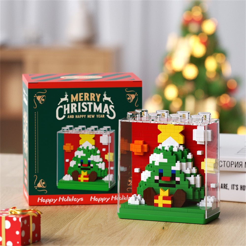 Christmas Building Block Toys with Cover Christmas Block Toys Gift for Kids