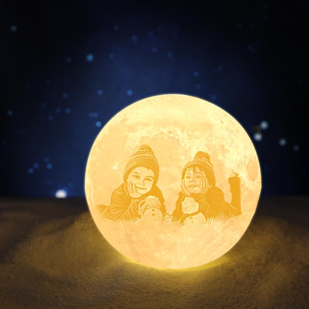 Creative Gifts 3D Print Painting Light Photo Moon Lamp Canada Personalized Engraved Moon Lamp Best Festival Gift for Him/Her