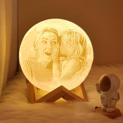 Gifts for Her Personalized Moon Lamp Photo & Engraving Custom 3D Print Luna Light - mysiliconefoodbag