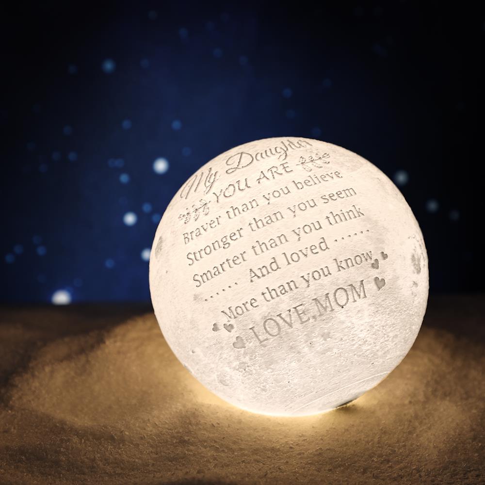 Mom's Gifts Custom Photo Moon Lamp Picture Light Engraved