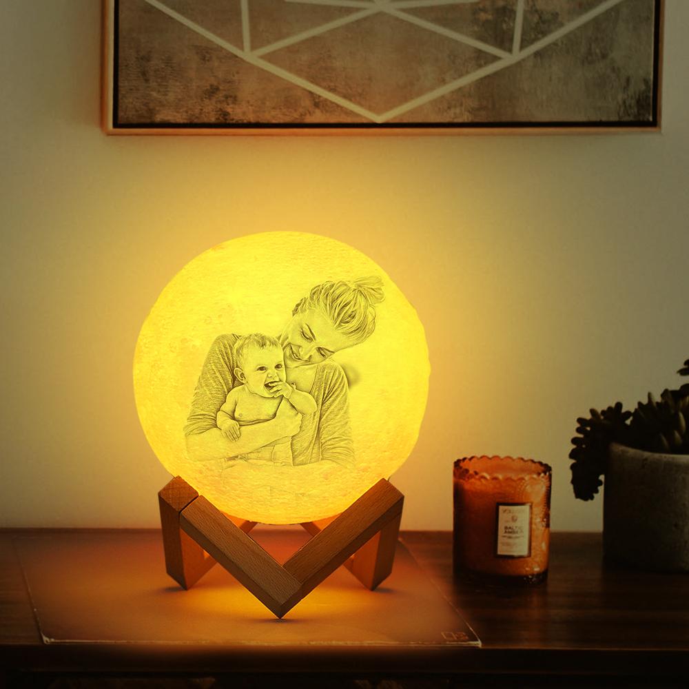 Birthday Presents for Mom Moon Lamp Canada Shades Personalized Photo Gifts 3D Printed Picture Light Moon Painting Light