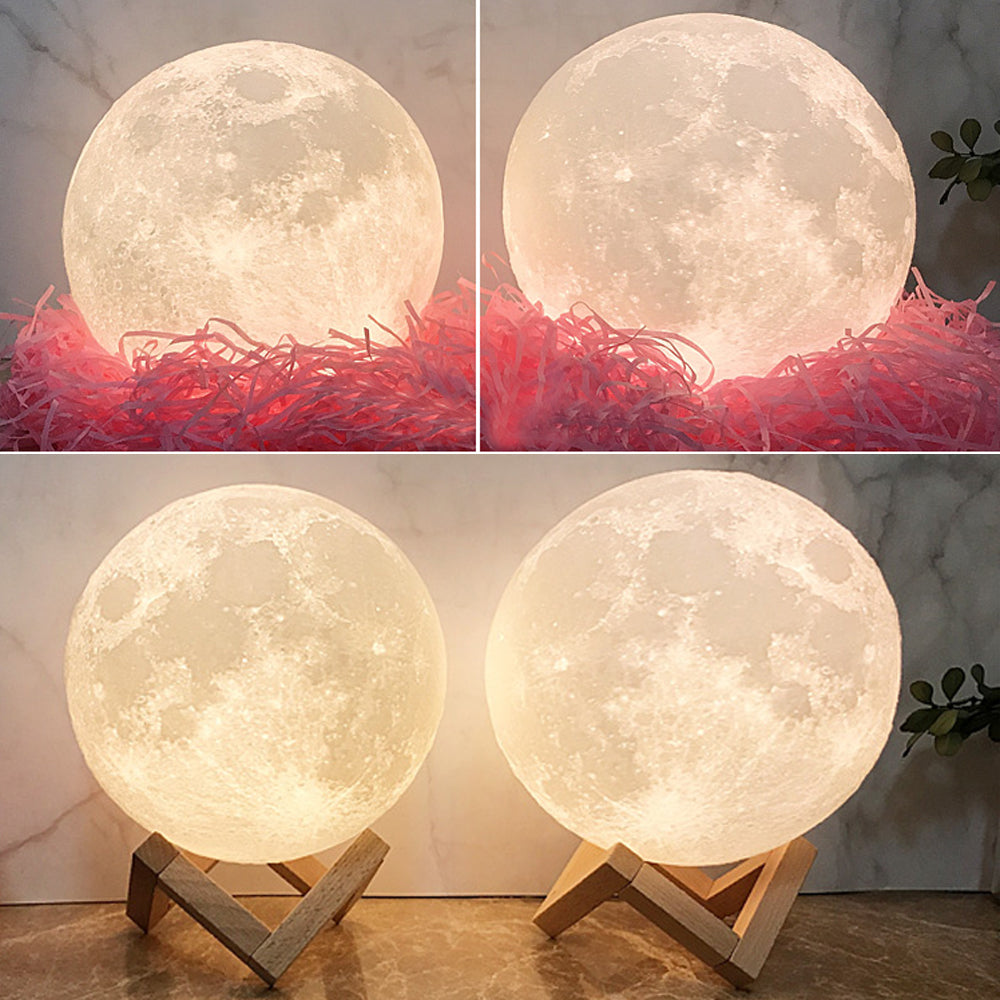 Gift for Mom Photo Moon Lamp Personalized 3D Printed Picture Light Moon Painting Light Gifts for Mom